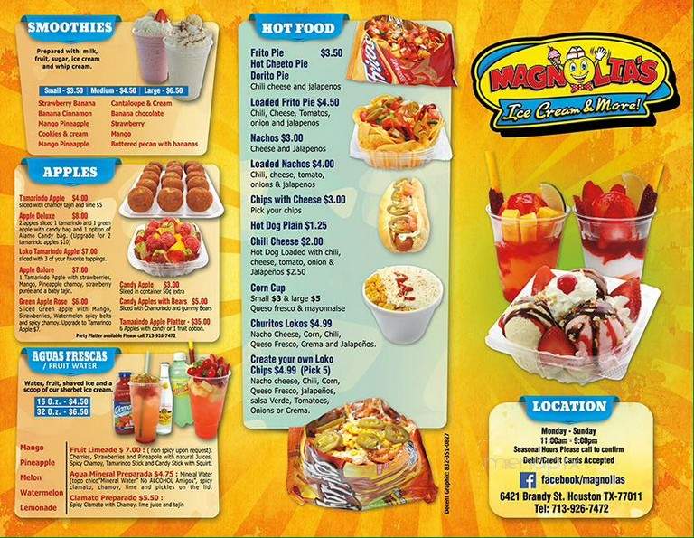 Magnolia's Ice Cream & More - Houston, TX menu_pic