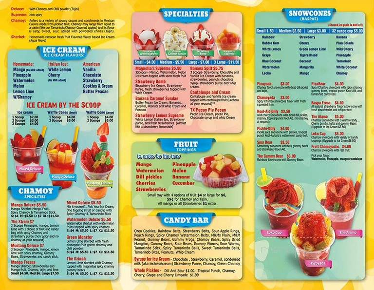 Magnolia's Ice Cream & More - Houston, TX menu_pic