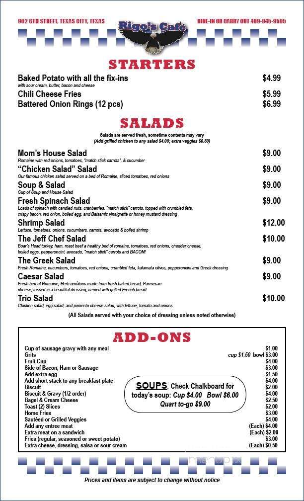 ShyKatz Cafe - Texas City, TX menu_pic