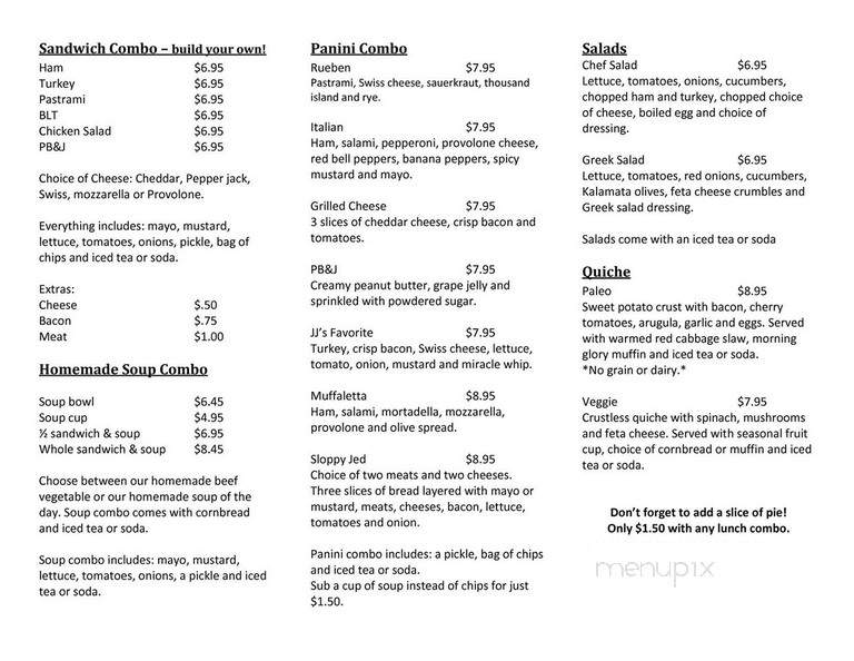Johnson's Bakery - Bastrop, TX menu_pic