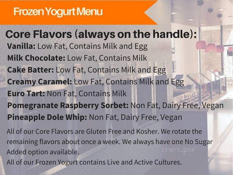 Top That Frozen Yogurt - Glendale, AZ menu_pic