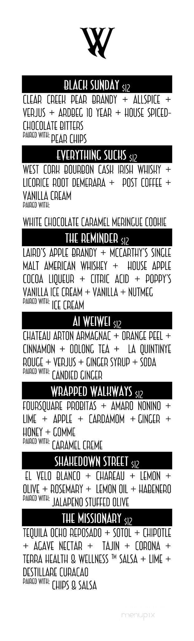 The W - Lee's Summit, MO menu_pic