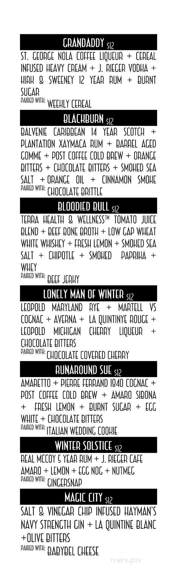 The W - Lee's Summit, MO menu_pic