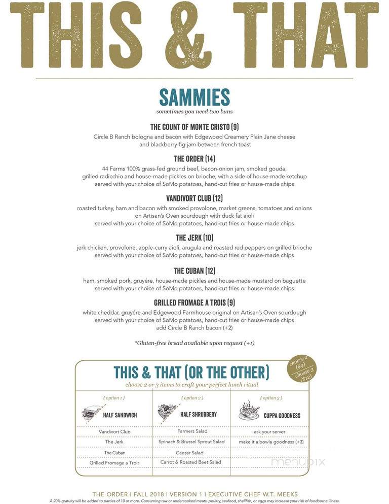The Order - Springfield, MO menu_pic
