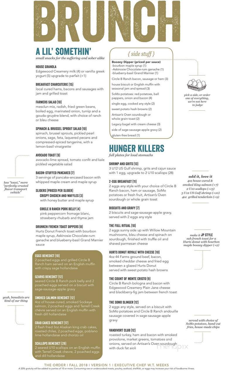 The Order - Springfield, MO menu_pic