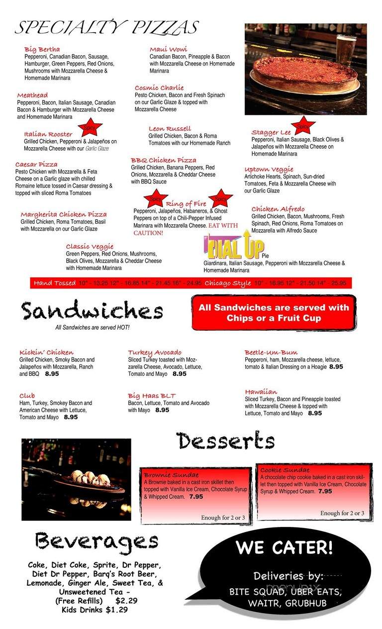 Marley's Chicago Style Pizzeria - Fayetteville, AR menu_pic