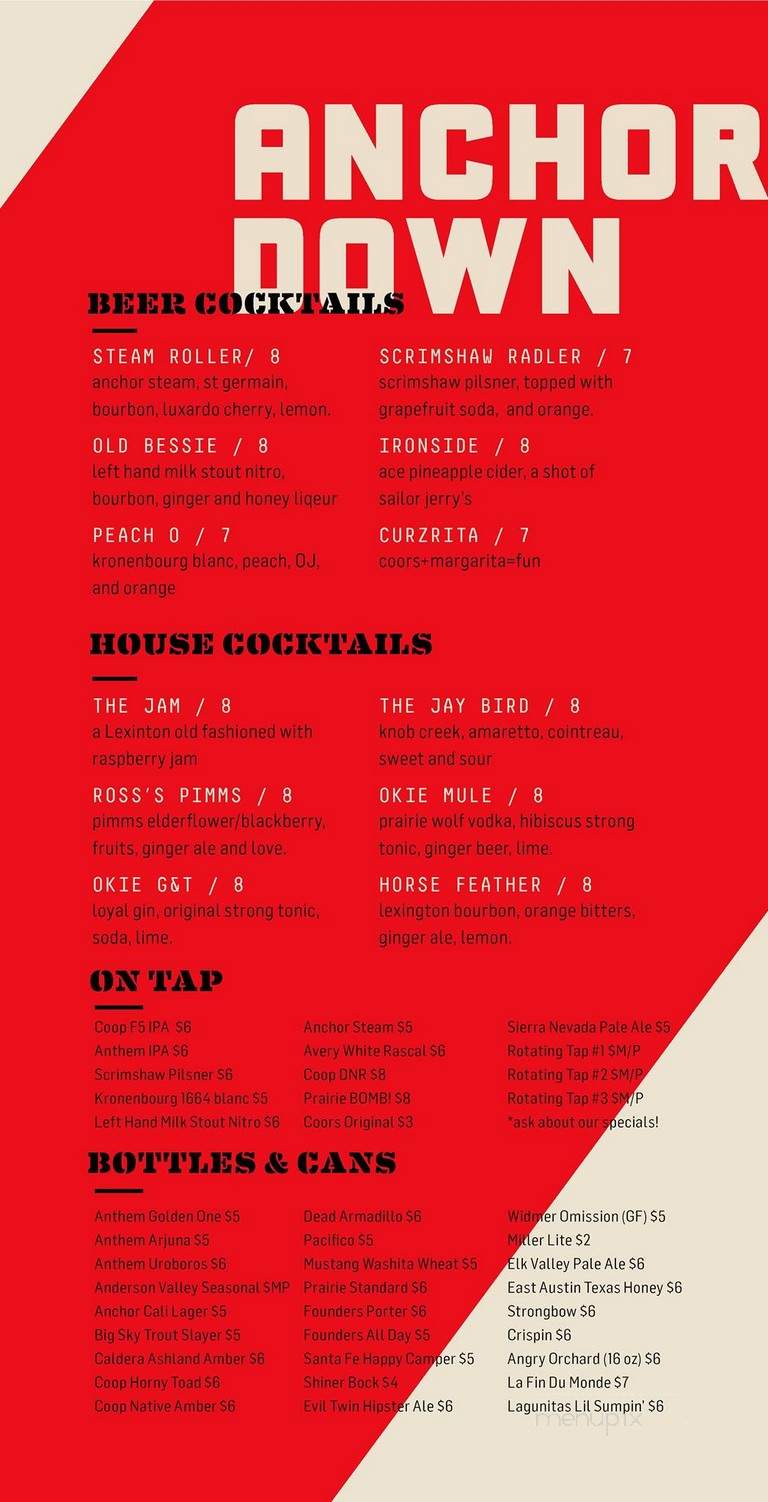 Anchor Down - Oklahoma City, OK menu_pic