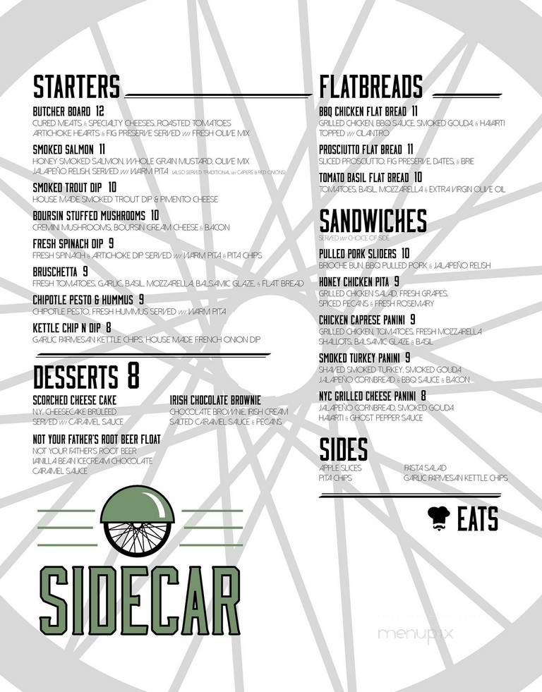 Sidecar Barley & Wine Bar - Oklahoma City, OK menu_pic