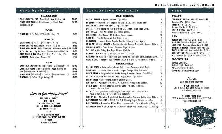 Rapscallion - Dallas, TX menu_pic