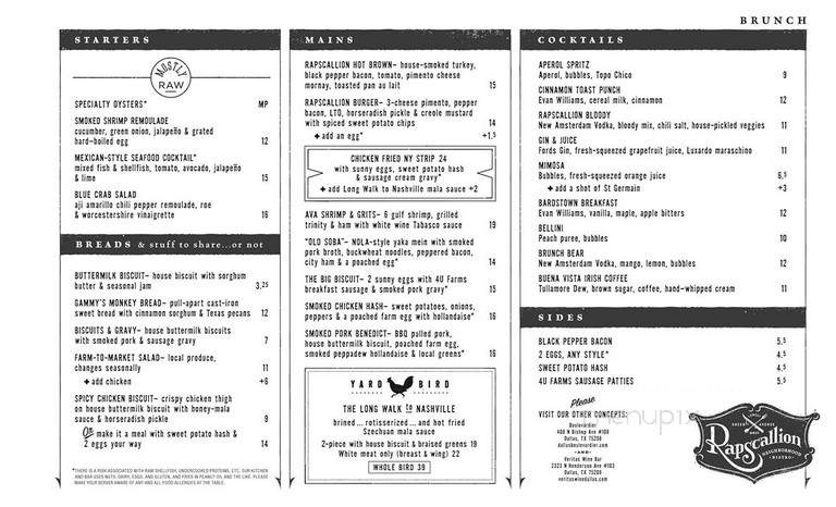 Rapscallion - Dallas, TX menu_pic