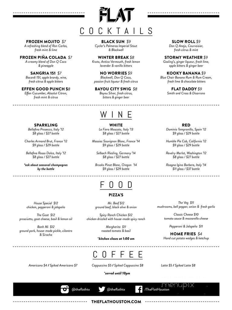 Scene Lounge - Houston, TX menu_pic