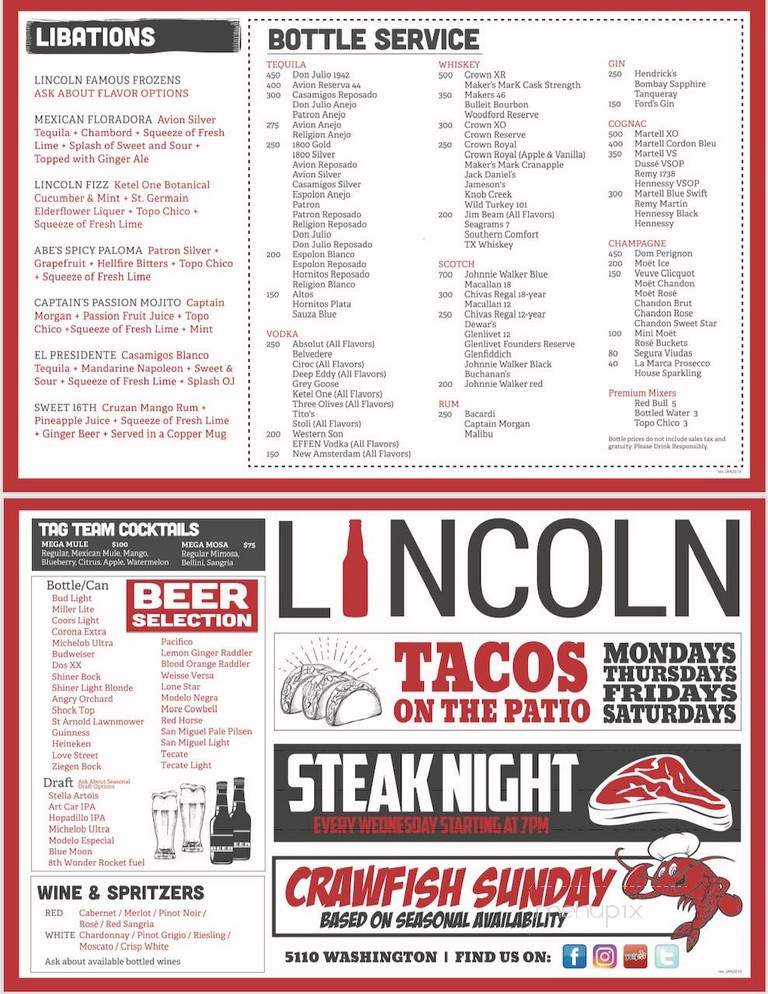 Lincoln Bar and Kitchen - Houston, TX