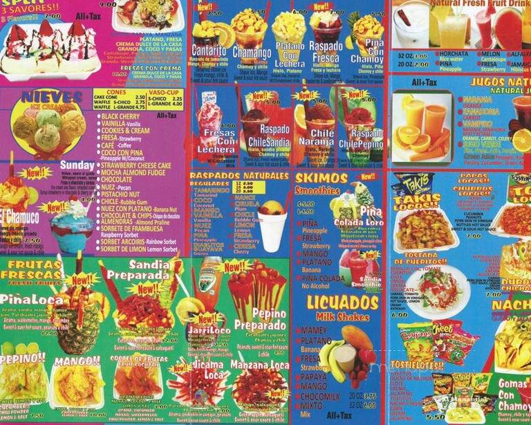 Agua El Manantial - Las Vegas, NV menu_pic