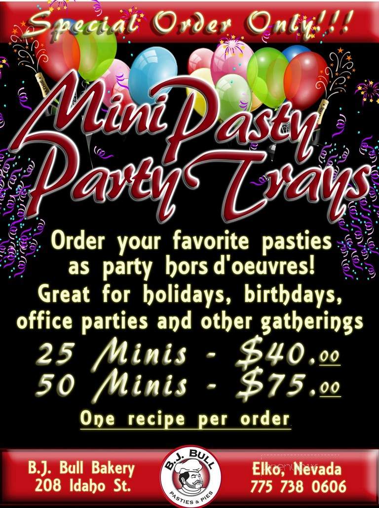 B.J. Bull Bakery - Elko, NV menu_pic