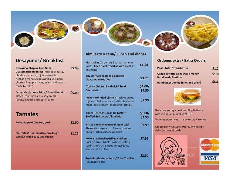 Panaderia y Restaurante Rosita - Los Angeles, CA menu_pic