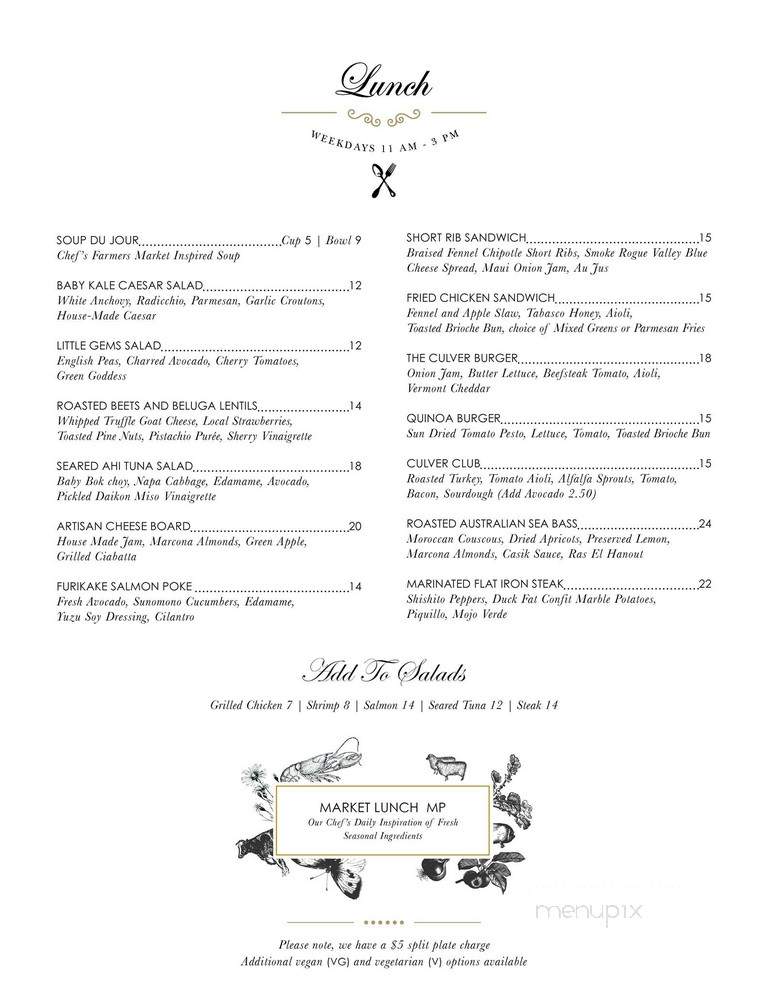 The Culver Studios Commissary - Culver City, CA menu_pic