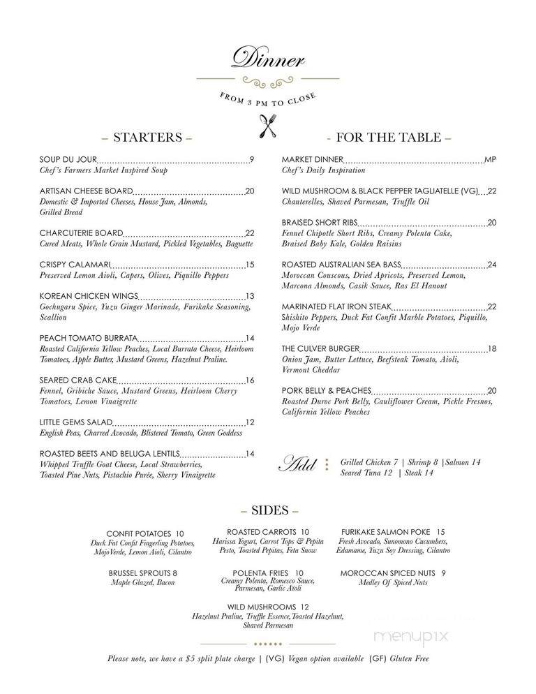 The Culver Studios Commissary - Culver City, CA menu_pic
