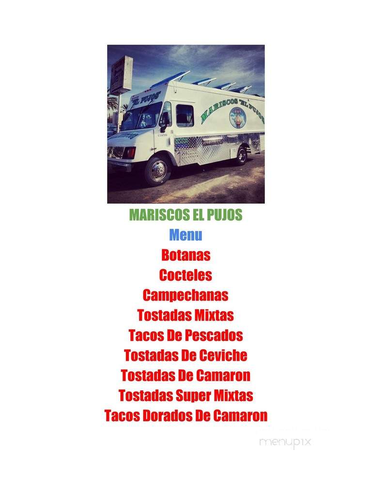 Mariscos El Pujos - East Los Angeles, CA menu_pic