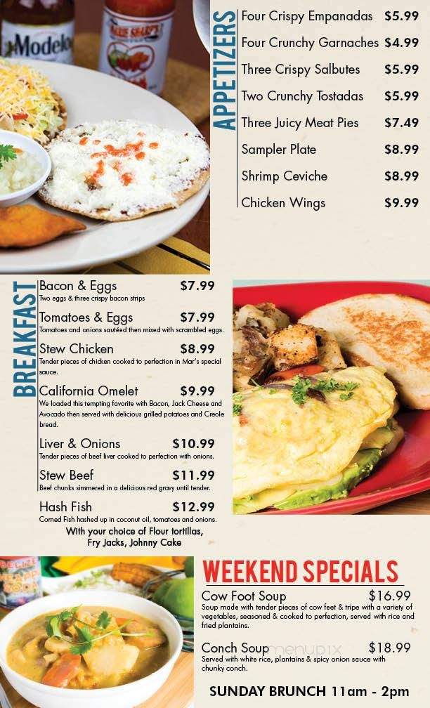 Mar's Caribbean Gardens - Gardena, CA menu_pic