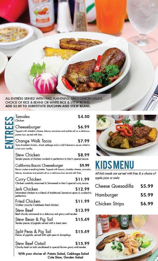 Mar's Caribbean Gardens - Gardena, CA menu_pic