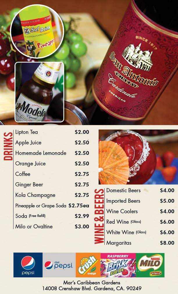 Mar's Caribbean Gardens - Gardena, CA menu_pic