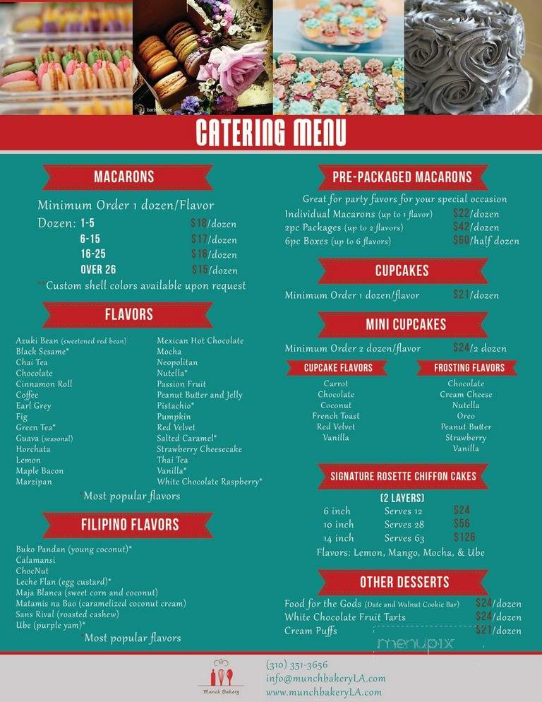 Munch Bakery - Torrance, CA menu_pic