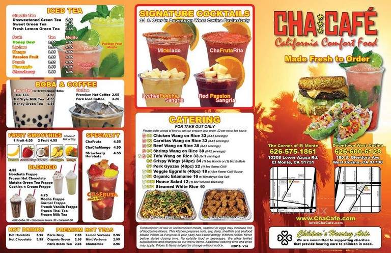 Cha Cafe - El Monte, CA menu_pic