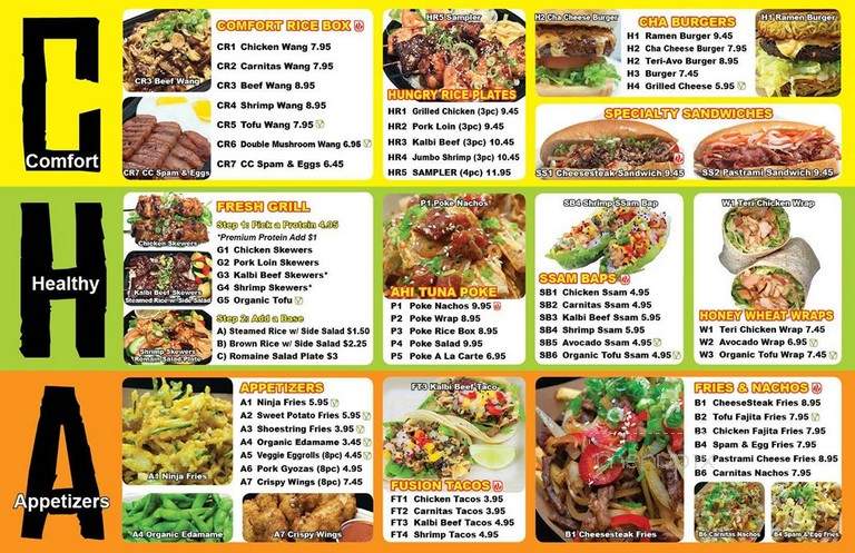 Cha Cafe - El Monte, CA menu_pic