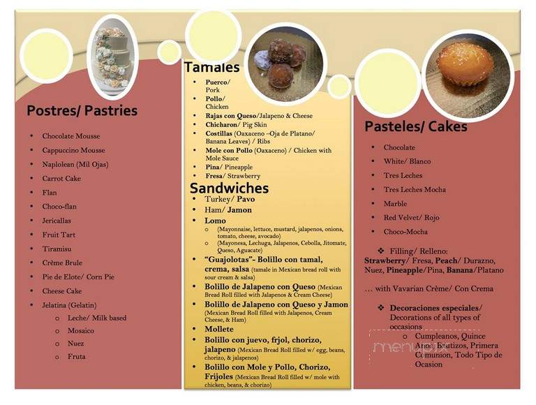 Jazmin's Bakery & Donuts - San Fernando, CA menu_pic