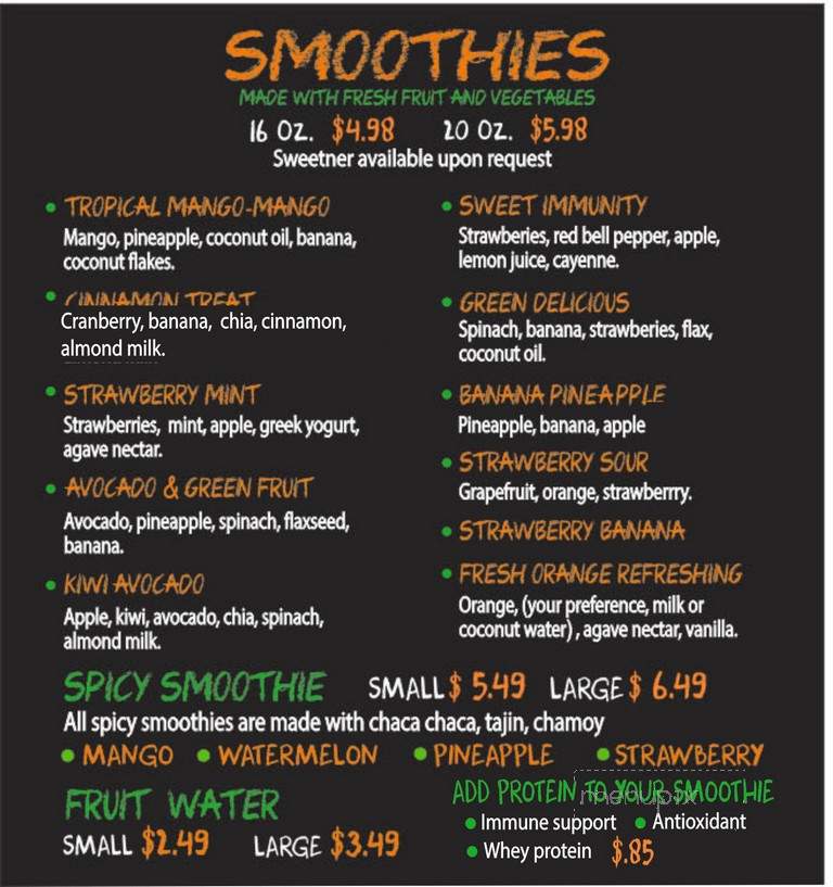 Mango.Mango Fresh and Healthy - Bonita, CA menu_pic
