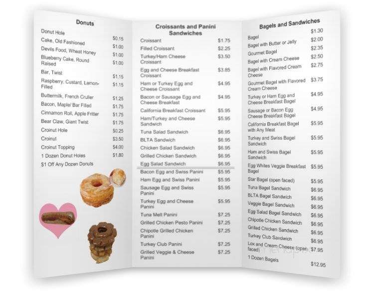 Donuts Star - Laguna Niguel, CA menu_pic