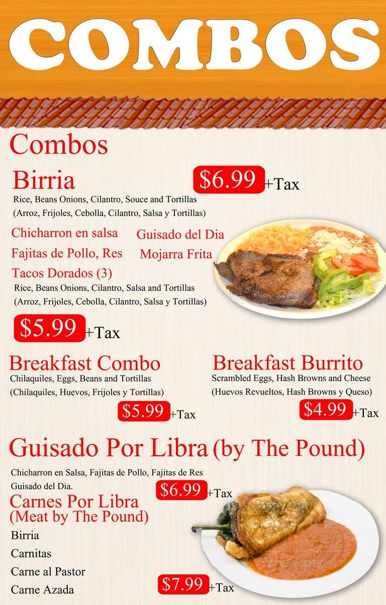 La Carreta - Santa Ana, CA menu_pic