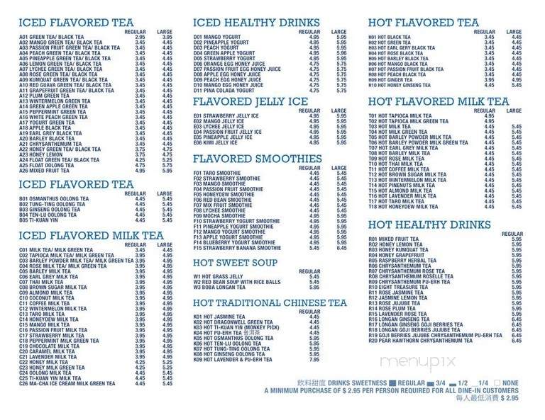 Sno-Crave Tea House - Merced, CA menu_pic