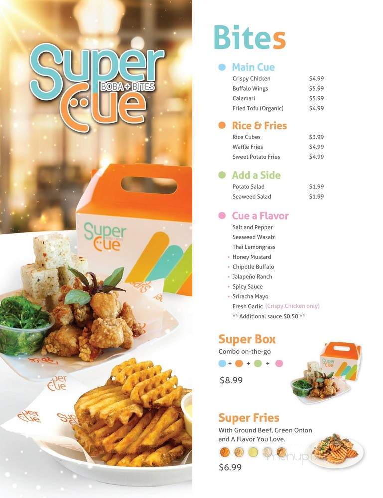 Super Cue Cafe - Cupertino, CA menu_pic