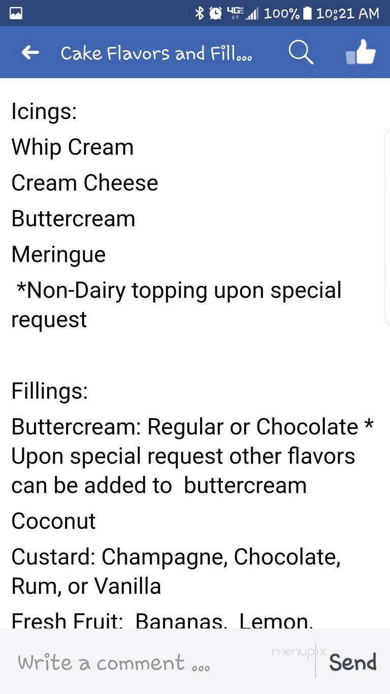 Mike's Pastry Shop - Antioch, CA menu_pic