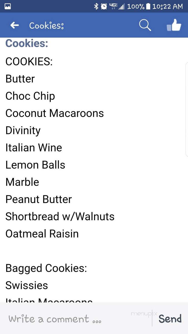 Mike's Pastry Shop - Antioch, CA menu_pic