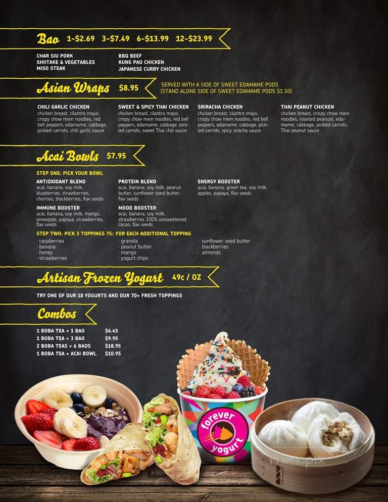 Forever Yogurt - Morgan Hill, CA menu_pic