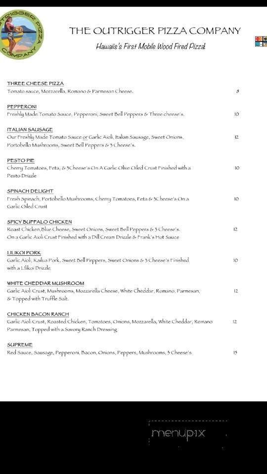 The Outrigger Pizza Company - Maui, HI menu_pic