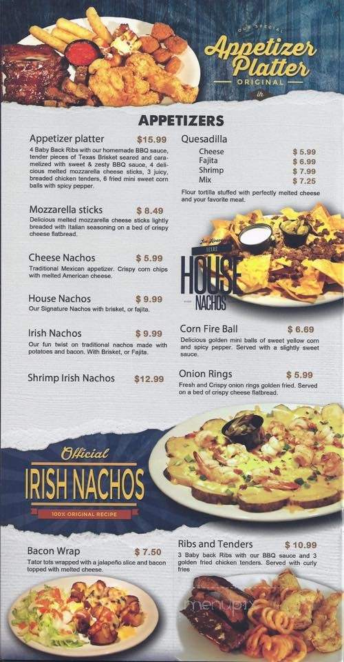 Ice House Sports Bar & Grill - Brownsville, TX menu_pic