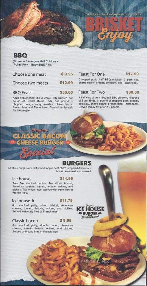 Ice House Sports Bar & Grill - Brownsville, TX menu_pic