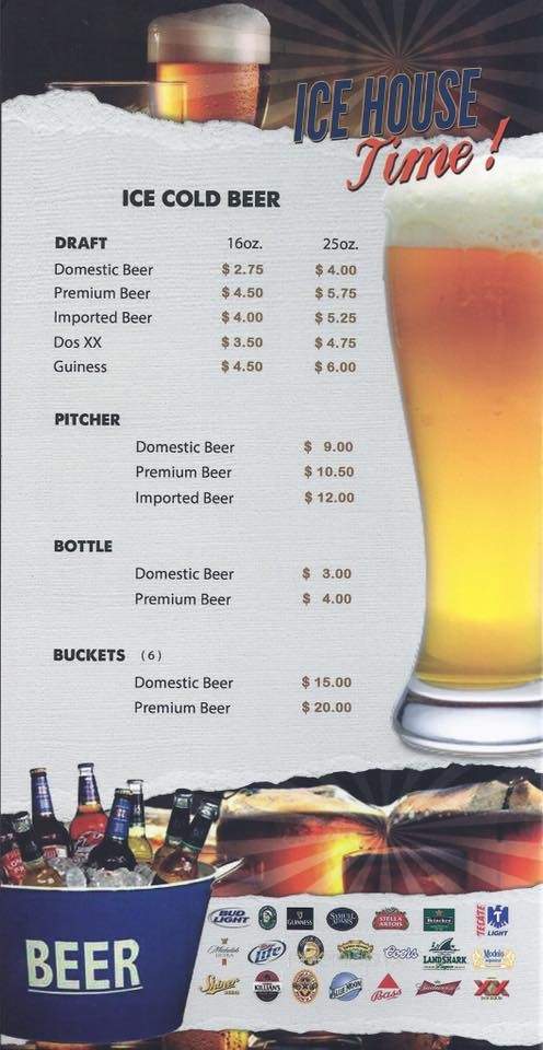 Ice House Sports Bar & Grill - Brownsville, TX menu_pic