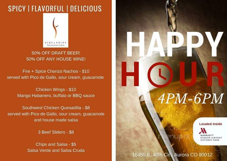 Fire + Spice Restaurant - Aurora, CO menu_pic
