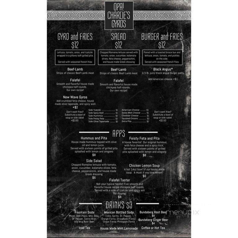 Opa Charlie's Gyros - Winter Park, CO menu_pic