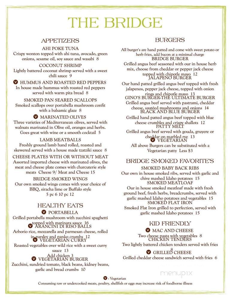 The Bridge Wine Bar and Restaurant - Pocatello, ID menu_pic