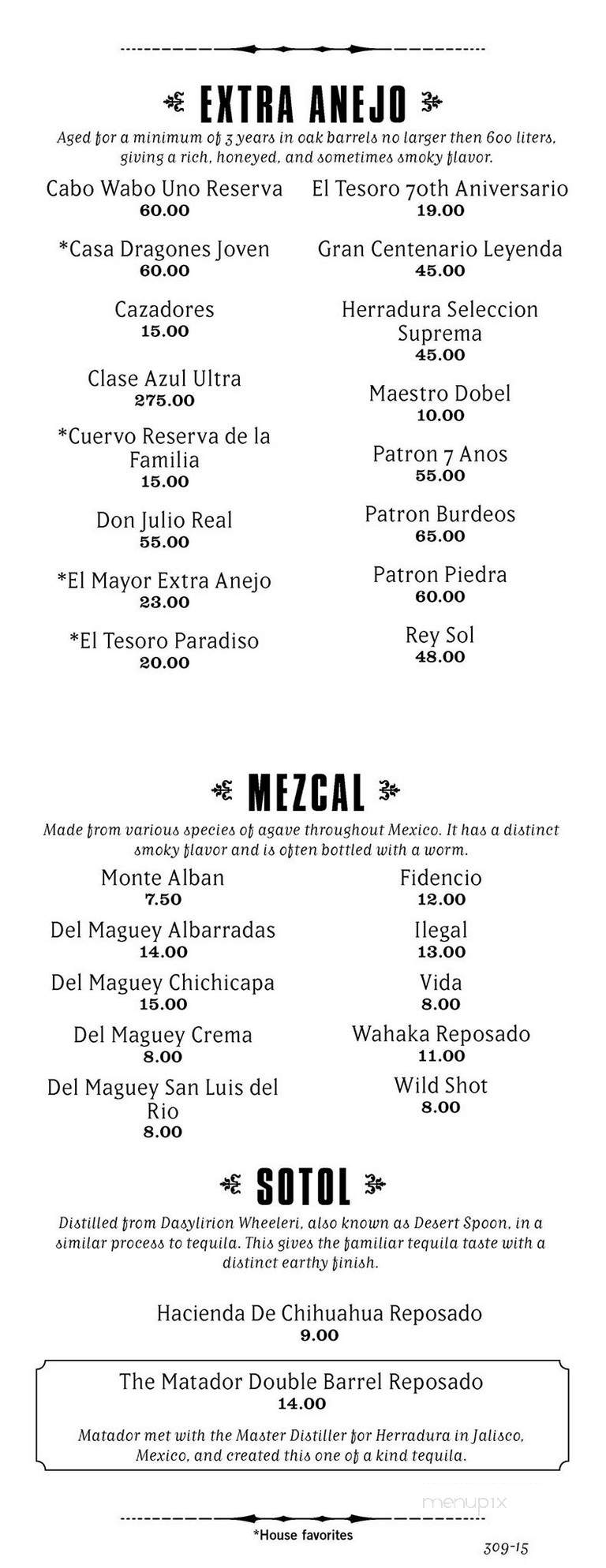 Casa Del Matador - Meridian, ID menu_pic