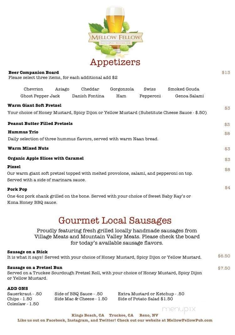 Mellow Fellow of Truckee - Truckee, CA menu_pic