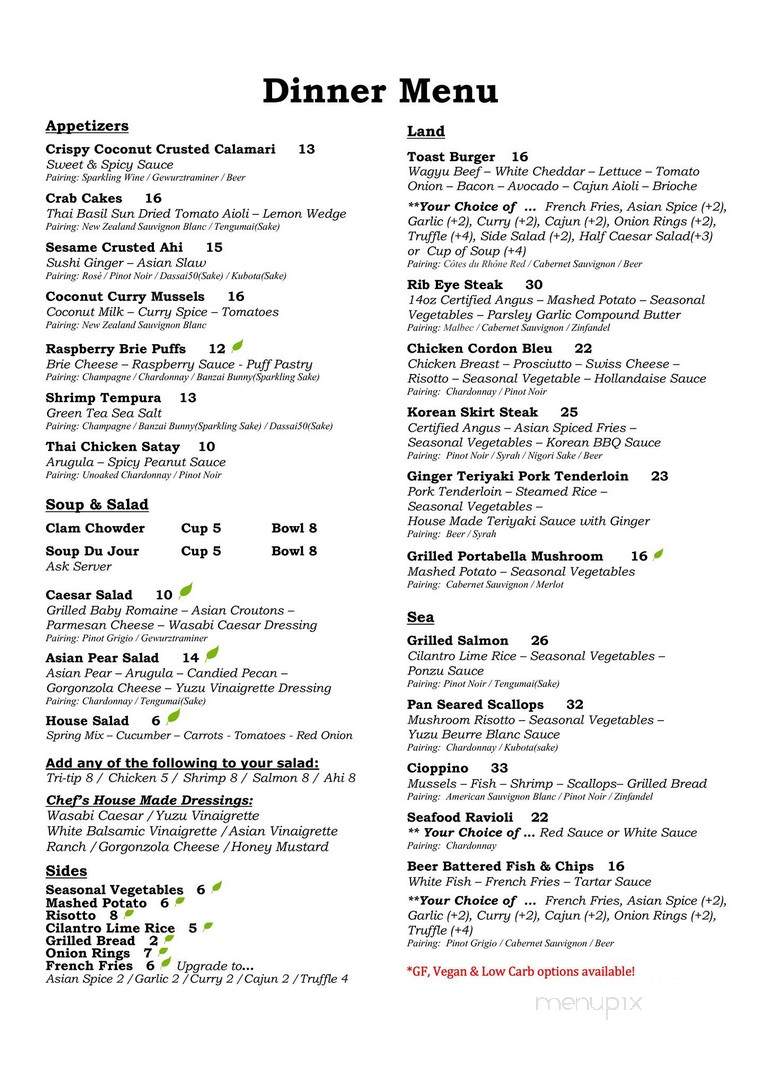 Toast Tahoe - Zephyr Cove, NV menu_pic