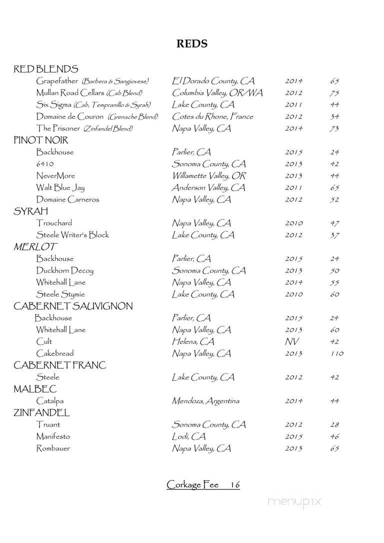 Toast Tahoe - Zephyr Cove, NV menu_pic