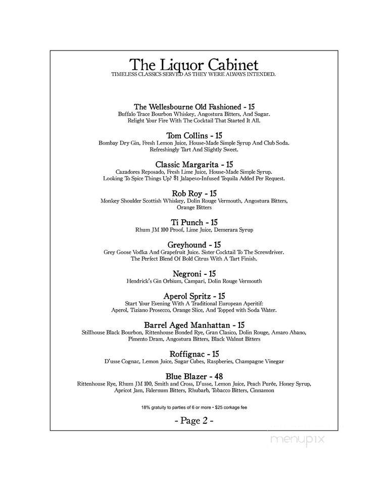 The Wellesbourne - Los Angeles, CA menu_pic