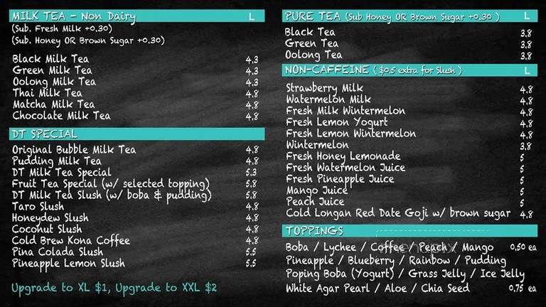 Dragon Tea Kuhio - Honolulu, HI menu_pic